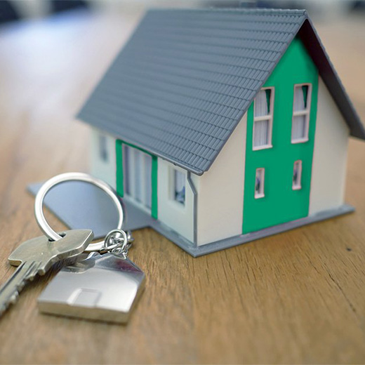 Model house and key chain